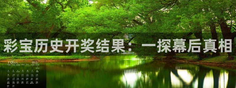 聚富welcome2平台登录：彩宝历史开奖结果：一探幕后真相